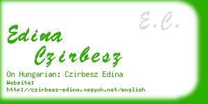 edina czirbesz business card